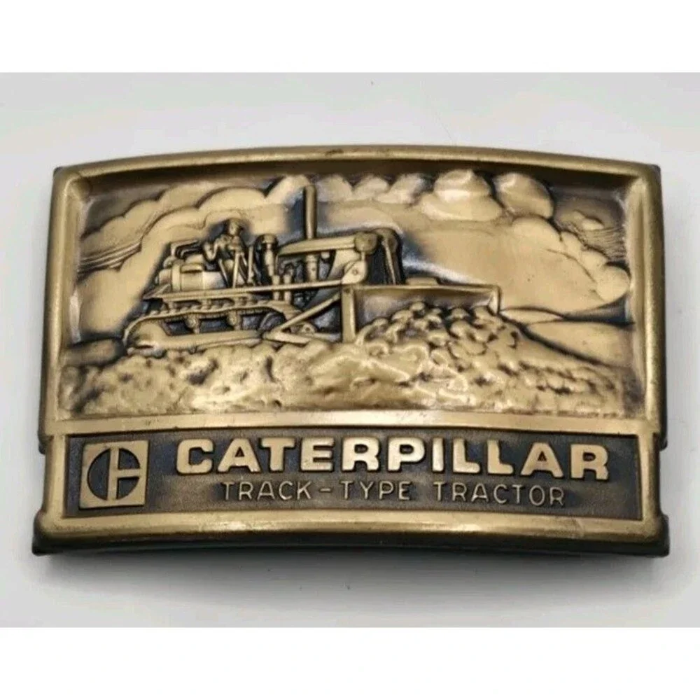 VTG Caterpillar CAT Belt Buckle Bulldozer & Operator 3